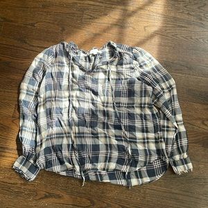 Loft petites plaid shirt